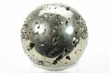 Polished Pyrite Sphere - Peru #228363-1
